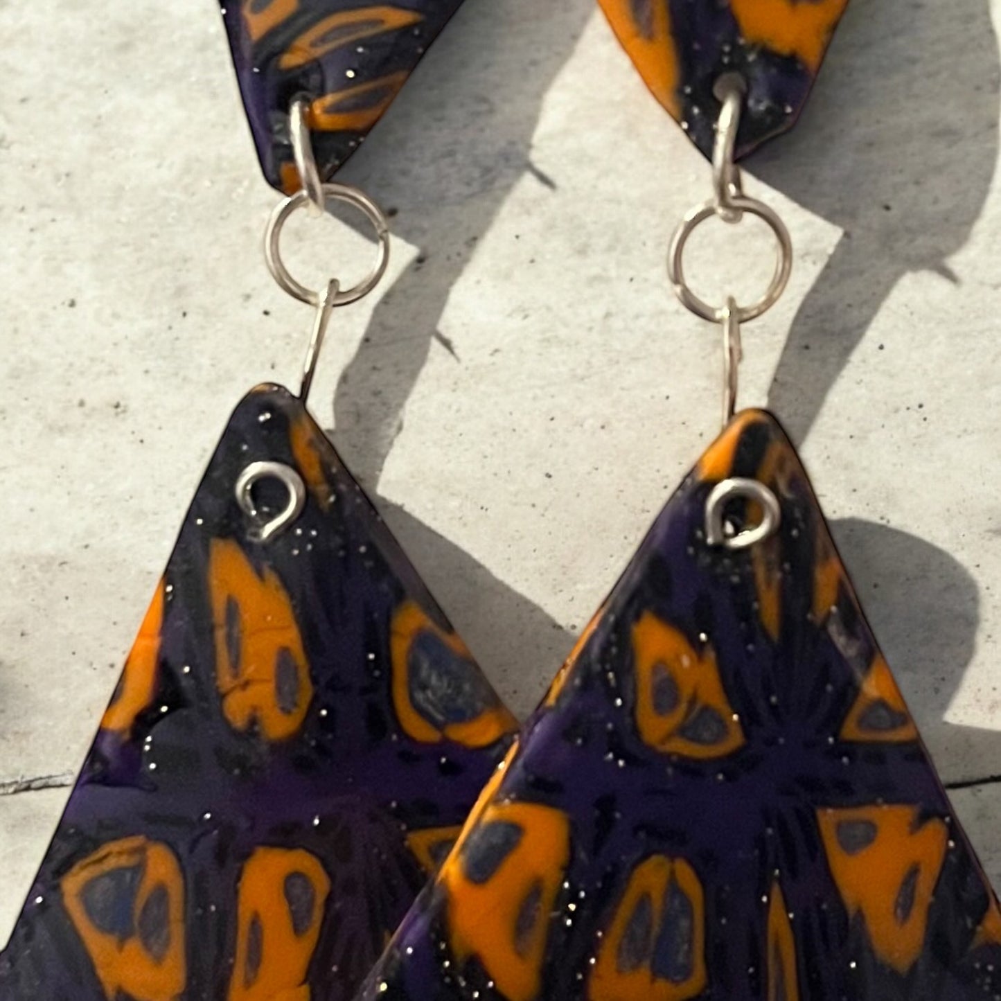 Purple Cheetah Large Dangles
