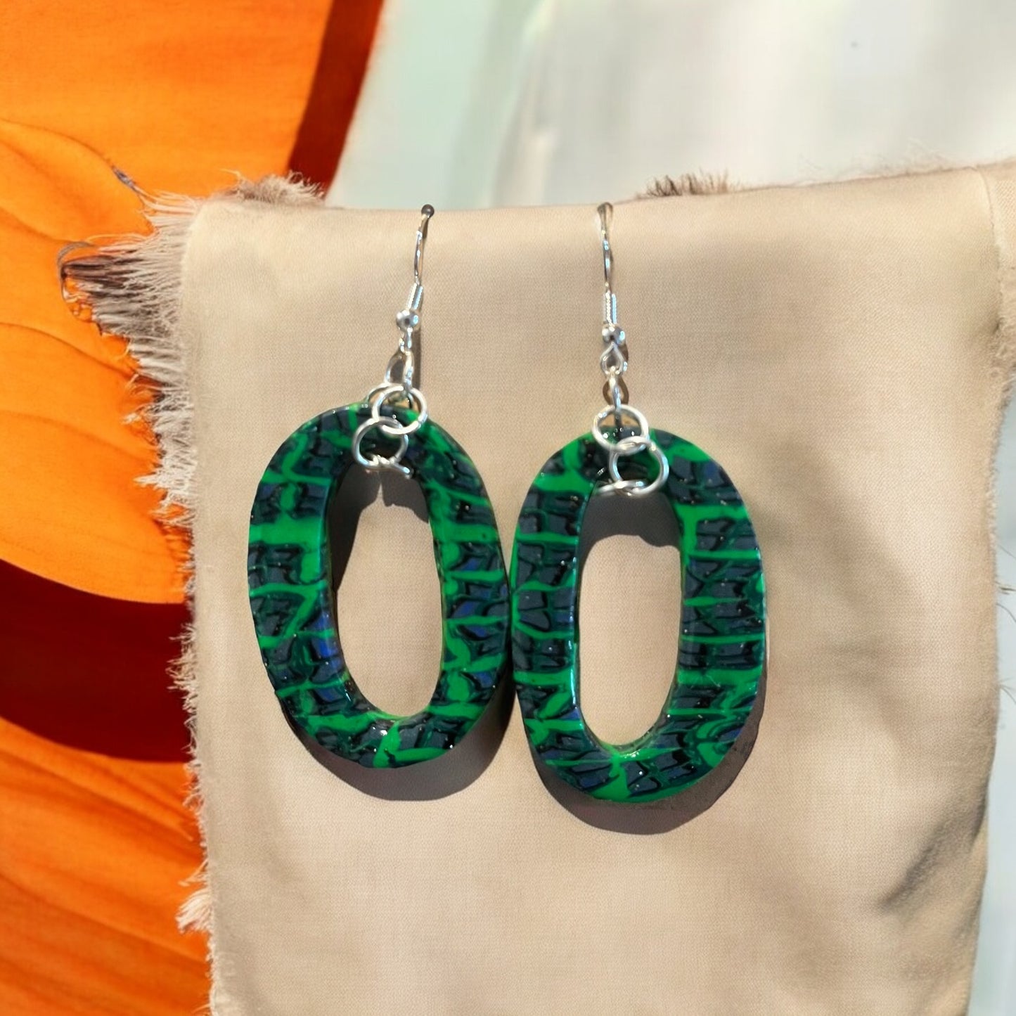 Alligator Chain Hoop Earrings