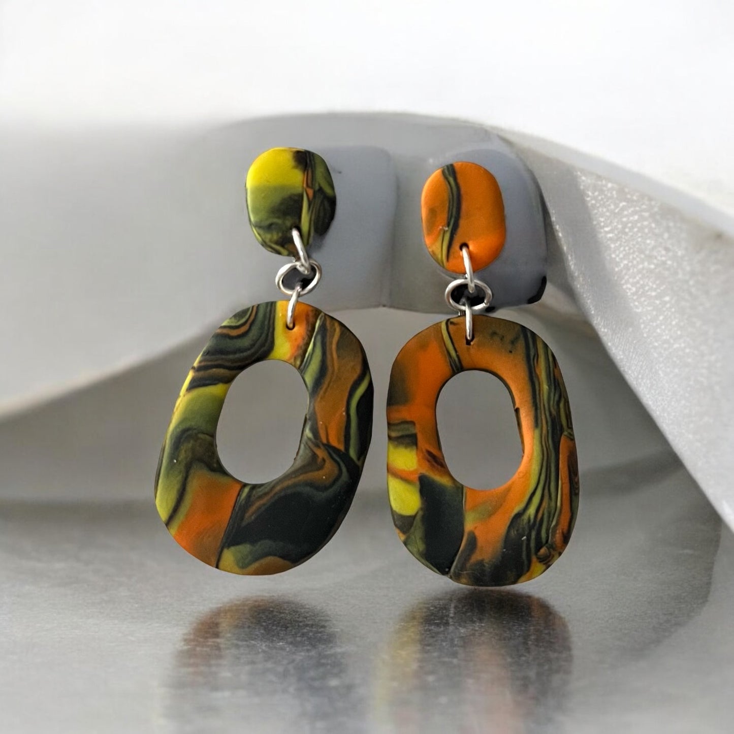 Orange Wave Dangles (2)