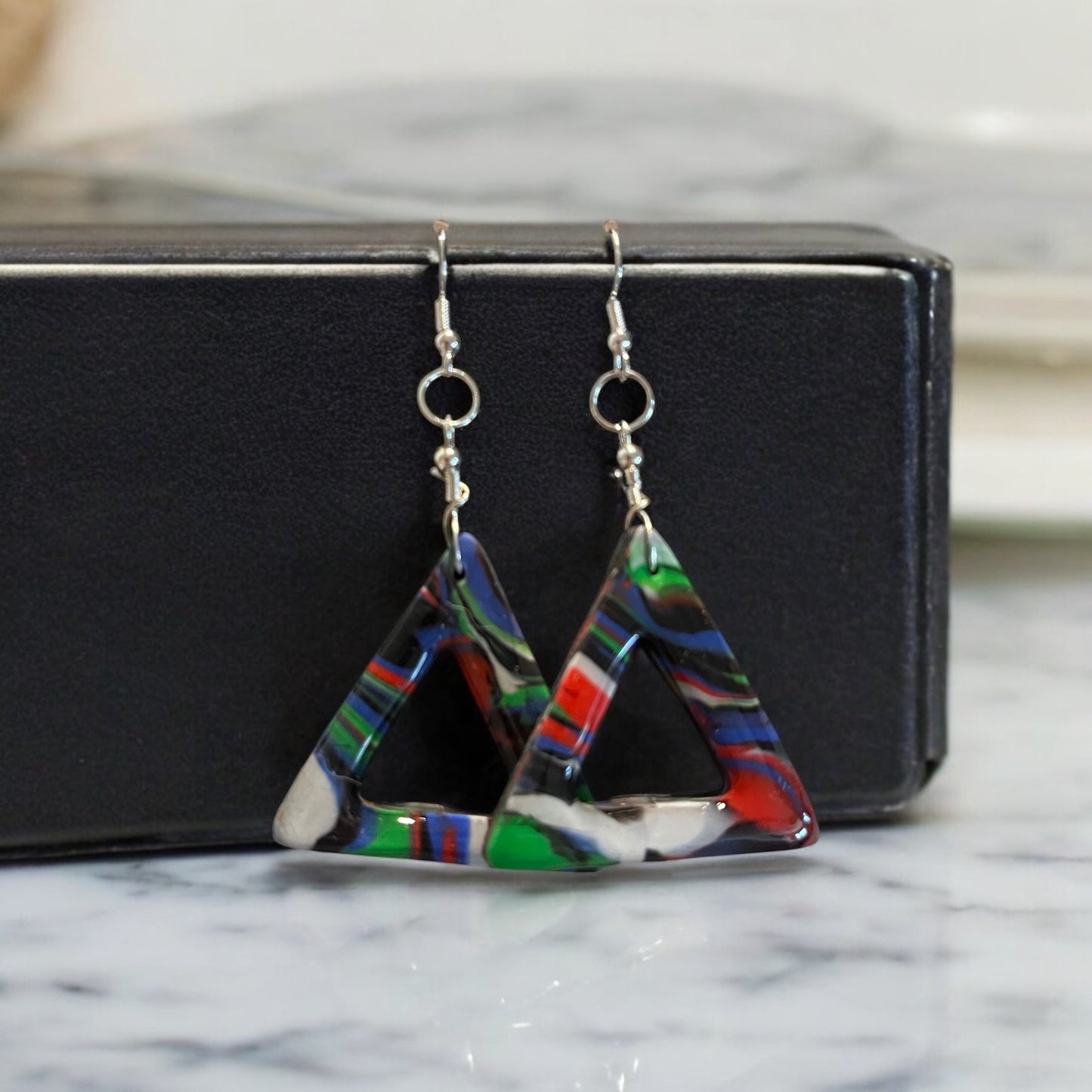 Layers Dangling Triangles Earrings